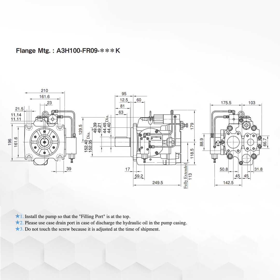 A3H100-FR09-5.5-B4K-10954 | Variable Displacement Piston Pump A3H100-FR09-5.5-B4K-10954 | Variable Displacement Piston Pump